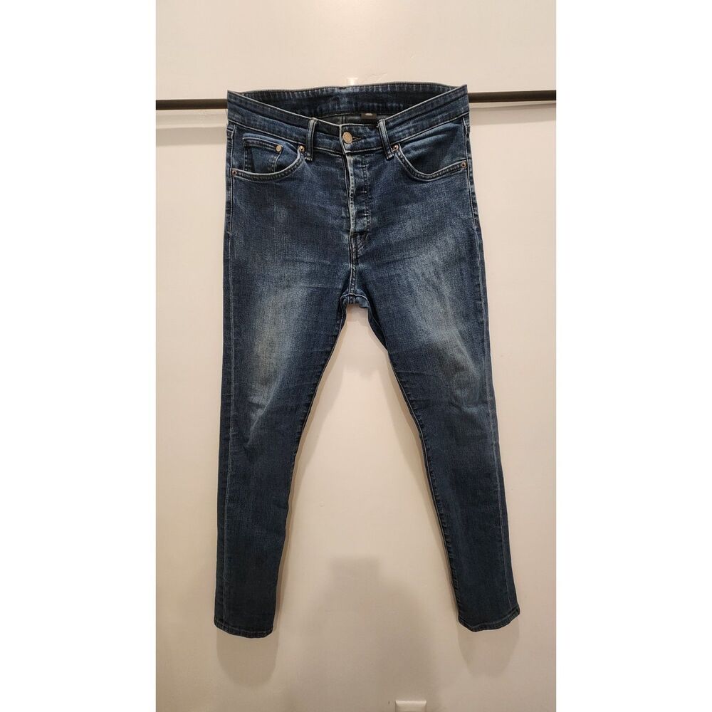 H&M Men's Dark Wash Stretch Skinny Denim Jeans Size 36